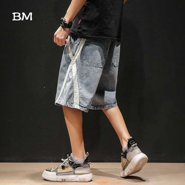 men's jeans summer japanese streetwear denim shorts men fashion overalls 2021 plus size korean style loose casual baggy pants male, Blue
men's jeans summer japanese streetwear denim shorts men fashion overalls 2021 plus size korean style loose casual baggy pants male, Blue