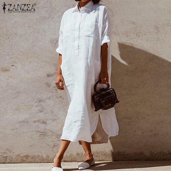2020 zanzea elegante midi vestido de camisa para mujer verano vestido de verano vintage botón delgado vestidos mujer manga larga split lapel, Black;gray
2020 zanzea elegante midi vestido de camisa para mujer verano vestido de verano vintage botón delgado vestidos mujer manga larga split lapel, Black;gray