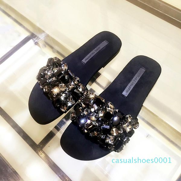 koovan women slipper 2019 new word slipper summer non-slip flats bottom rhinestone cool flat with students cool women shoes three colors c01, Black
koovan women slipper 2019 new word slipper summer non-slip flats bottom rhinestone cool flat with students cool women shoes three colors c01, Black