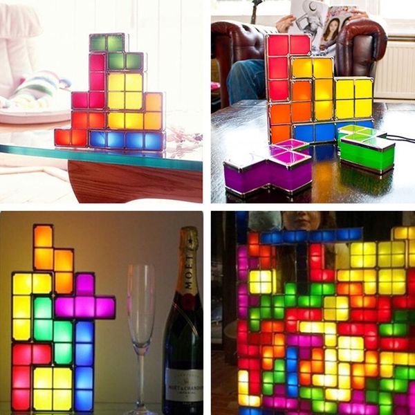 3d diy puzzle light stackable led desk lamp constructible block night light retro game tower for baby colorful brick toys
3d diy puzzle light stackable led desk lamp constructible block night light retro game tower for baby colorful brick toys