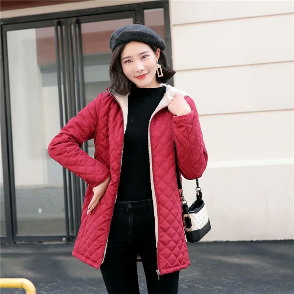women parka coat thin women jackets long plus size hooded faux fur warm cotton coats outwear, Black
women parka coat thin women jackets long plus size hooded faux fur warm cotton coats outwear, Black