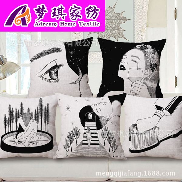 meng qi home textile european style cotton pillow texture simplicity black and white adjust strange cushion back cushion waist by
meng qi home textile european style cotton pillow texture simplicity black and white adjust strange cushion back cushion waist by