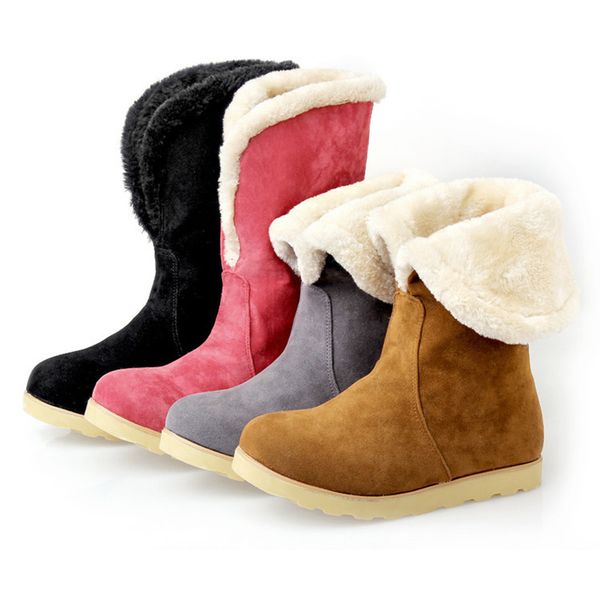 outdoor lady winter booties women's snow warm boots vintage flock knee high flat with bootie leisure footwear shoes boots, Black
outdoor lady winter booties women's snow warm boots vintage flock knee high flat with bootie leisure footwear shoes boots, Black