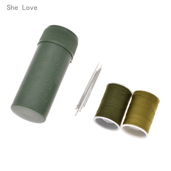 she love mini sewing kit cylinder case portable travel with threads needles craft sewing box set army green, Black
she love mini sewing kit cylinder case portable travel with threads needles craft sewing box set army green, Black