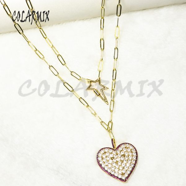 3strands layer necklace double pendants necklace heart and star 48inch mix colors link accessories gift for women 50366, Silver
3strands layer necklace double pendants necklace heart and star 48inch mix colors link accessories gift for women 50366, Silver