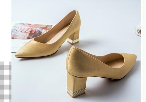 2019 women's shoes in spring and autumn with new style high heel coarse heel pointed end suede @98, Black
2019 women's shoes in spring and autumn with new style high heel coarse heel pointed end suede @98, Black