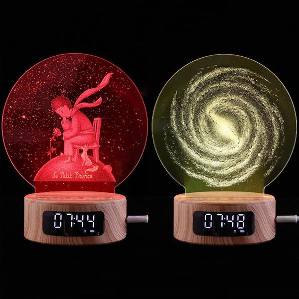 multi-function 3d novelty digital led alarm clock night light usb lamp colorful audio bluetooth speaker projection with gift box
multi-function 3d novelty digital led alarm clock night light usb lamp colorful audio bluetooth speaker projection with gift box
