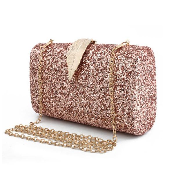 women evening bags sequined gorgerous shining metal feather buckle female clutch purse wedding party phone small bag with chain
women evening bags sequined gorgerous shining metal feather buckle female clutch purse wedding party phone small bag with chain