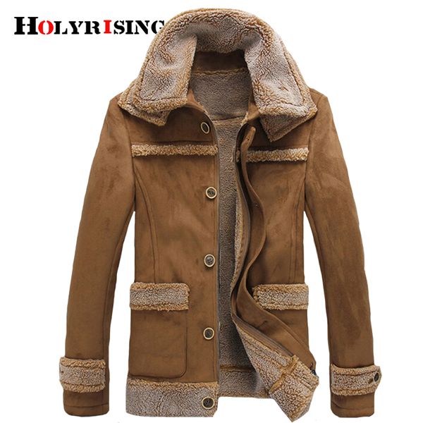 holyrising men jackets woolen outwear faux lamb wool suede jacket turn collar warm shorts camel bomber jacket zipper 18947-5, Black
holyrising men jackets woolen outwear faux lamb wool suede jacket turn collar warm shorts camel bomber jacket zipper 18947-5, Black