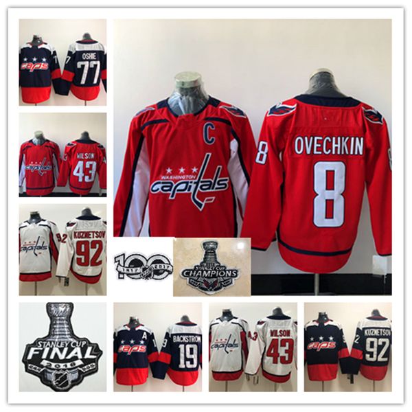 18-19 Stanley Cup Champions Washington Capitals Hockey Alex Ovechkin Jerseys Nicklas Backstrom TJ Oshie Braden Holtby Tom Wilson Kuznetsov
18-19 Stanley Cup Champions Washington Capitals Hockey Alex Ovechkin Jerseys Nicklas Backstrom TJ Oshie Braden Holtby Tom Wilson Kuznetsov