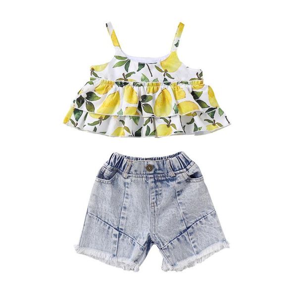 clothing sets baby girls summer pleated lemon sleeveless vest blue denim shorts pockets pants outfits, White
clothing sets baby girls summer pleated lemon sleeveless vest blue denim shorts pockets pants outfits, White