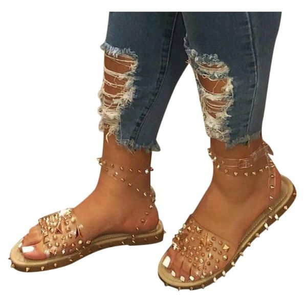 summer pvc sandals women transparent flats shoes large size female clear shoes with rivet ladies roman beach sandalias mujer, Black
summer pvc sandals women transparent flats shoes large size female clear shoes with rivet ladies roman beach sandalias mujer, Black