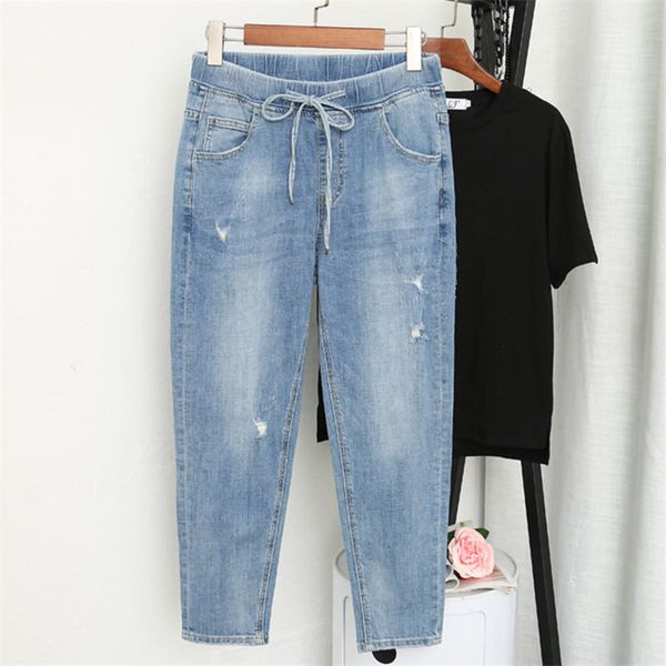 l-5xl boyfriend jeans women with high waist harem pants plus size mom jeans streetwear casual elastic vintage femme q1106, Blue
l-5xl boyfriend jeans women with high waist harem pants plus size mom jeans streetwear casual elastic vintage femme q1106, Blue