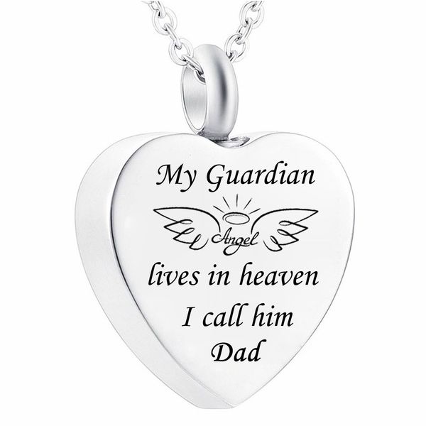 cremation memorial wing jewelry my guardian angel cremation urn ashes memorial stainless steel heart pendant necklace, Silver
cremation memorial wing jewelry my guardian angel cremation urn ashes memorial stainless steel heart pendant necklace, Silver