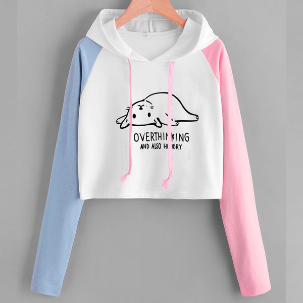 women sweatshirt hoodies cat print color block long sleeve autumn winter crop sweatshirt hooded pullover sudadera mujer new, Black
women sweatshirt hoodies cat print color block long sleeve autumn winter crop sweatshirt hooded pullover sudadera mujer new, Black