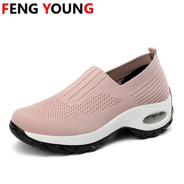 women mesh sock casual shoes loafers women mixed colors bottom sneakers slip on flat platform wedges sneakers for, Black
women mesh sock casual shoes loafers women mixed colors bottom sneakers slip on flat platform wedges sneakers for, Black