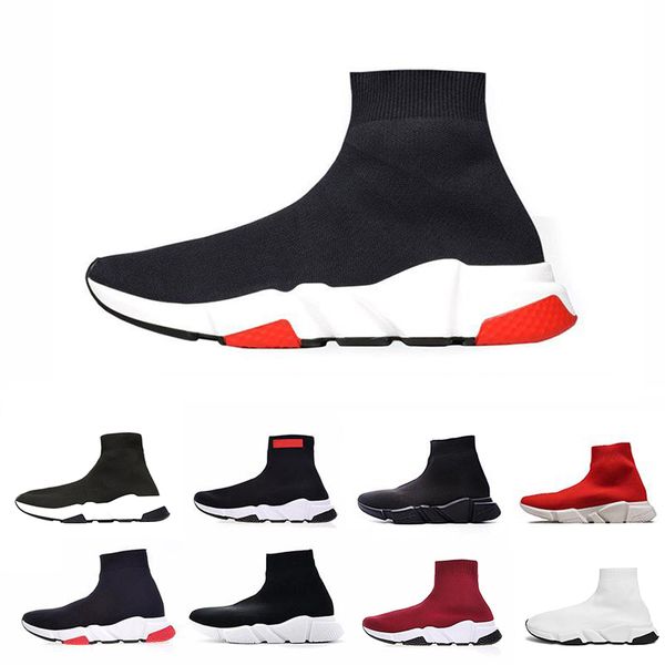 luxury designer casual sock shoes speed trainer brand black red triple black fashion socks sneaker trainer casual shoes 36-45