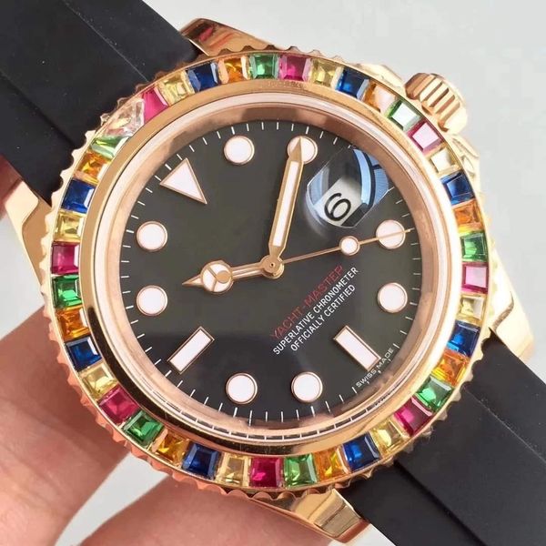 luxury gold waterproof fashion rose rubber and automatic diamond classic 116695 ring watchband men black mechanical 40mm men's watch jb, Slivery;brown
luxury gold waterproof fashion rose rubber and automatic diamond classic 116695 ring watchband men black mechanical 40mm men's watch jb, Slivery;brown