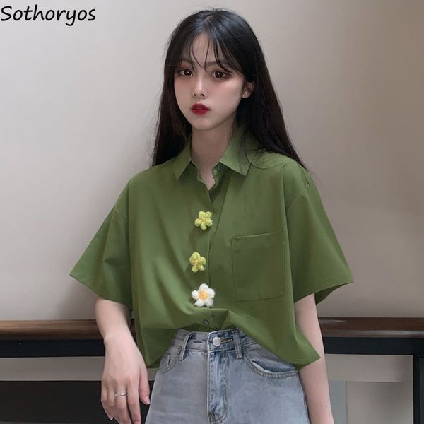 women shirts short sleeve crop girls blouses turn-down collar pocket appliques flowers simple loose casual stylish ulzzang, White
women shirts short sleeve crop girls blouses turn-down collar pocket appliques flowers simple loose casual stylish ulzzang, White