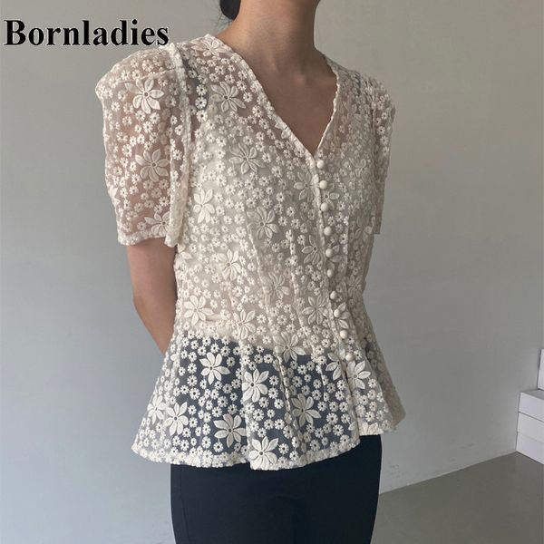bornladies all match deep v-neck light thin chic blouses 2020 gentle dedicate vintage embroidered short sleeve shirts, White
bornladies all match deep v-neck light thin chic blouses 2020 gentle dedicate vintage embroidered short sleeve shirts, White