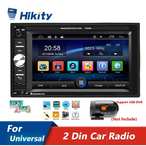hikity 2 din car multimedia universal player audio stereo radio 6.2" touch screen car radio tf bluetooth support backup camera
hikity 2 din car multimedia universal player audio stereo radio 6.2" touch screen car radio tf bluetooth support backup camera