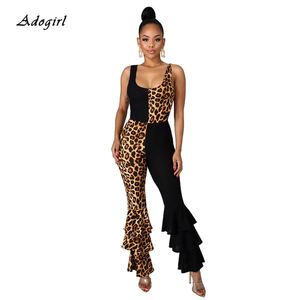 adogirl patchwork leopard jumpsuit women vest ruffles flare pants bodycon jumpsuit women club body backless rompers, Black;white
adogirl patchwork leopard jumpsuit women vest ruffles flare pants bodycon jumpsuit women club body backless rompers, Black;white