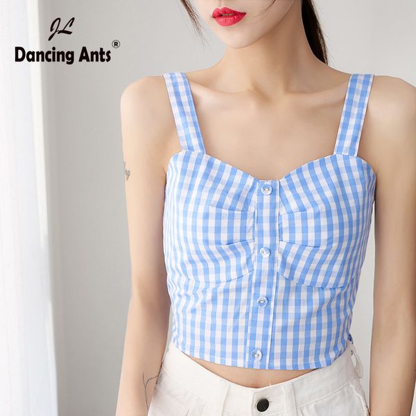 women's tanks & camis woman sling vest sleeveless backless plaid bandage zipper button slim vests 2021 summer female elastic waist shor, White
women's tanks & camis woman sling vest sleeveless backless plaid bandage zipper button slim vests 2021 summer female elastic waist shor, White