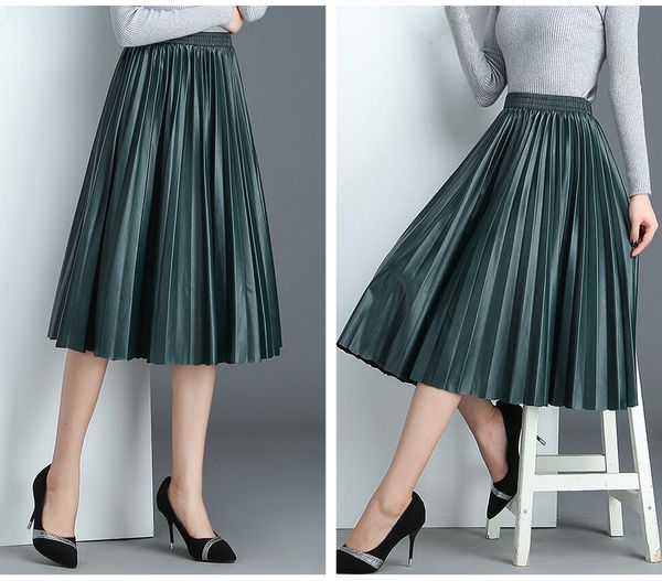 2020 8 colors available spring new arrival ladies skirts organ pleated skirt elegant high waist leather skirt ing, Black
2020 8 colors available spring new arrival ladies skirts organ pleated skirt elegant high waist leather skirt ing, Black
