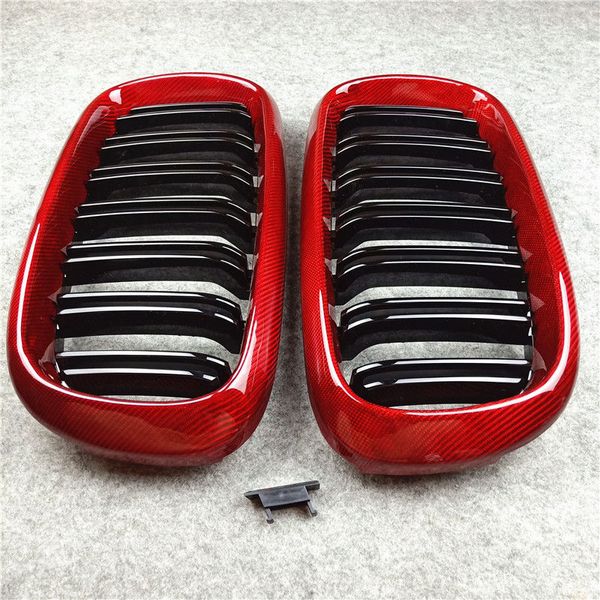 left & right 2-slat front kidney grille 2014-2018 for x5 f15 x6 f16 replacement red carbon fiber car front grill
left & right 2-slat front kidney grille 2014-2018 for x5 f15 x6 f16 replacement red carbon fiber car front grill