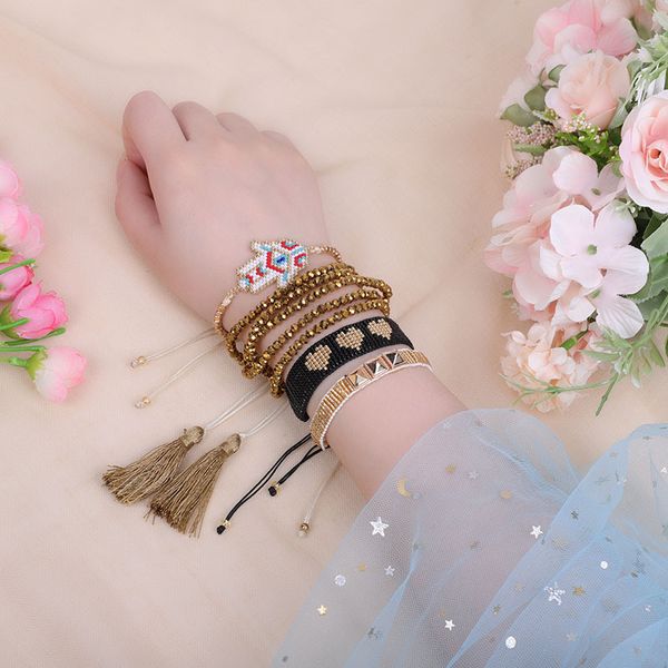 zhongvi miyuki charm multi layered bracelets for women boho crystal seed beads bracelets jewelry party gift, Black
zhongvi miyuki charm multi layered bracelets for women boho crystal seed beads bracelets jewelry party gift, Black
