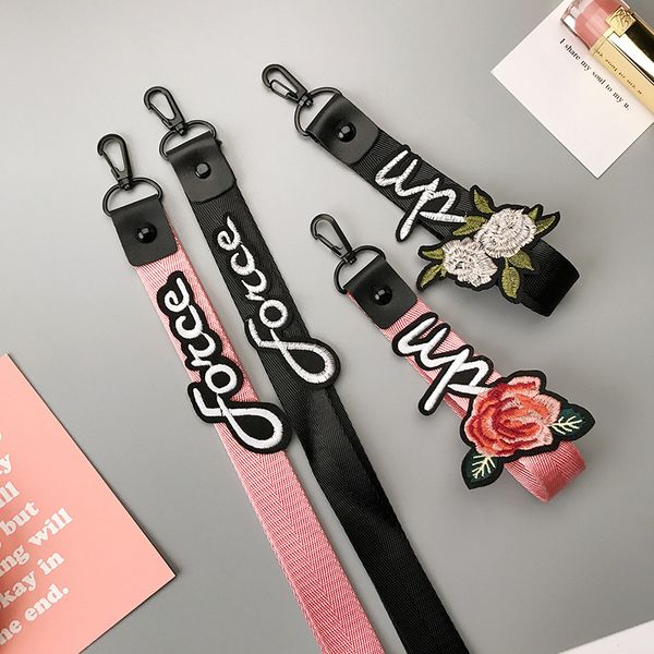 new fashion pink white flowers mobile phone strap wrist long short ribbon keychain lanyard neck strap keyring bag ornament--swk, Silver
new fashion pink white flowers mobile phone strap wrist long short ribbon keychain lanyard neck strap keyring bag ornament--swk, Silver