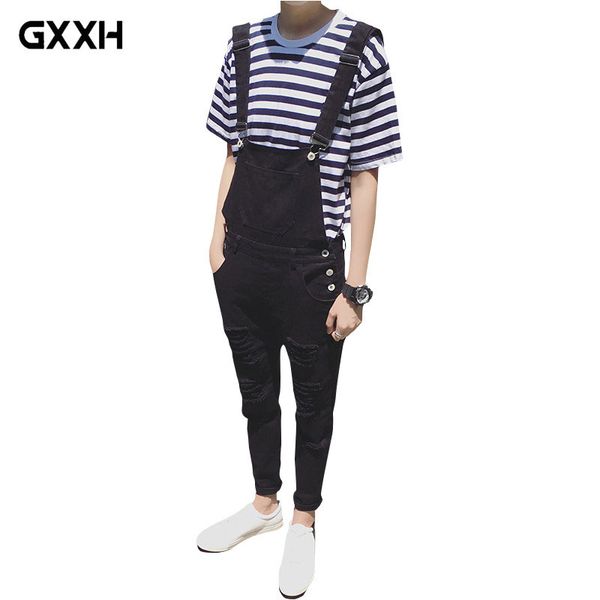 male suspenders 2018 new brand casual black and white denim overalls ripped jeans pockets men's bib jeans boyfriend jumpsuits, Blue
male suspenders 2018 new brand casual black and white denim overalls ripped jeans pockets men's bib jeans boyfriend jumpsuits, Blue