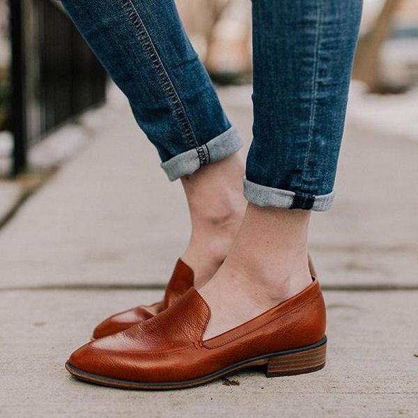 women shoes spring autumn low heels vintage pumps ladies pu leather platform loafers pointed toe casual office female shoes, Black
women shoes spring autumn low heels vintage pumps ladies pu leather platform loafers pointed toe casual office female shoes, Black