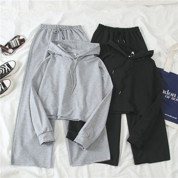 mooirue casual sports sets 2020 spring summer streetwear hooded pullovers+solid high waist waide leg pants 2 piece set women, White
mooirue casual sports sets 2020 spring summer streetwear hooded pullovers+solid high waist waide leg pants 2 piece set women, White