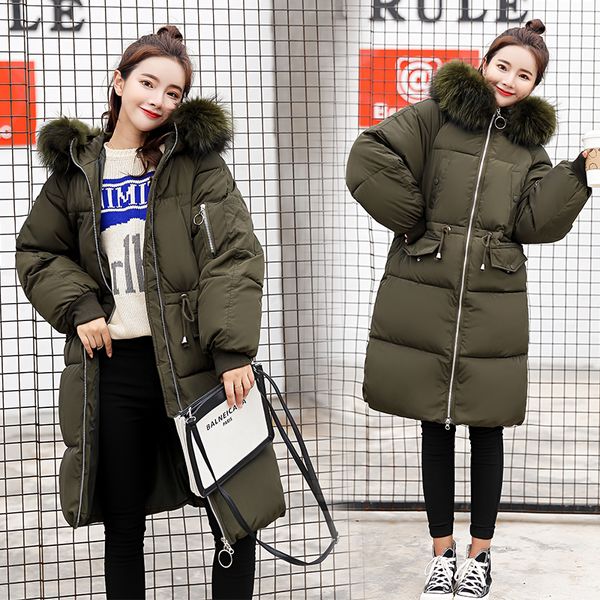 30 degree winter women jackets big fur collar thick warm long parkas coat solid loose hooded down jackets plus size parka, Black
30 degree winter women jackets big fur collar thick warm long parkas coat solid loose hooded down jackets plus size parka, Black