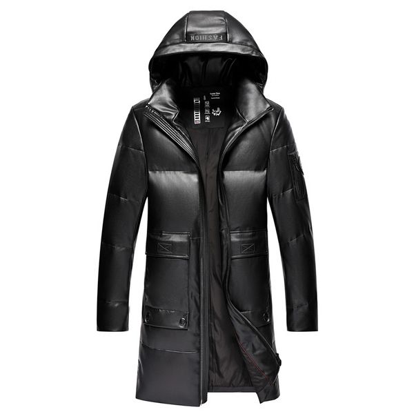 2019 winter new men's white duck down warm leather business fashion hooded thicken long parka and coats male brand clothing,9167, Black
2019 winter new men's white duck down warm leather business fashion hooded thicken long parka and coats male brand clothing,9167, Black