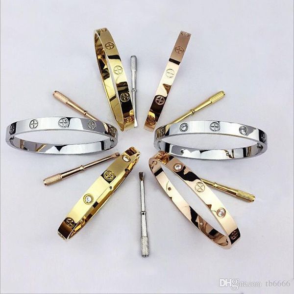 luxury mens bracelets screw stainless steel 18k gold designer jewelry love bracelet women wedding rings bracciale with original bag box, Black
luxury mens bracelets screw stainless steel 18k gold designer jewelry love bracelet women wedding rings bracciale with original bag box, Black
