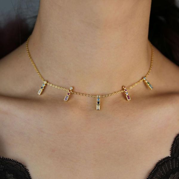 new fashion colorful 5pc tiny bar paved baguette gold chain necklaces for women girl rainbow trendy geometric delicate jewelry, Golden;silver
new fashion colorful 5pc tiny bar paved baguette gold chain necklaces for women girl rainbow trendy geometric delicate jewelry, Golden;silver