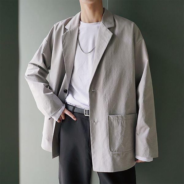 2019 autumn and winter new literary couple models wild fashion casual solid color suit jacket trend black / gray m-2xl, White;black
2019 autumn and winter new literary couple models wild fashion casual solid color suit jacket trend black / gray m-2xl, White;black