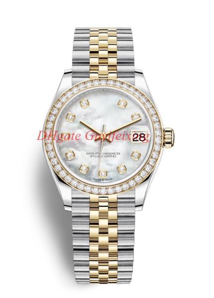 5 styles luxury lady watches women diamond 31mm midsize 178383 178384 278383 278285 datejust pink white shell dial automatic watch, Slivery;brown
5 styles luxury lady watches women diamond 31mm midsize 178383 178384 278383 278285 datejust pink white shell dial automatic watch, Slivery;brown
