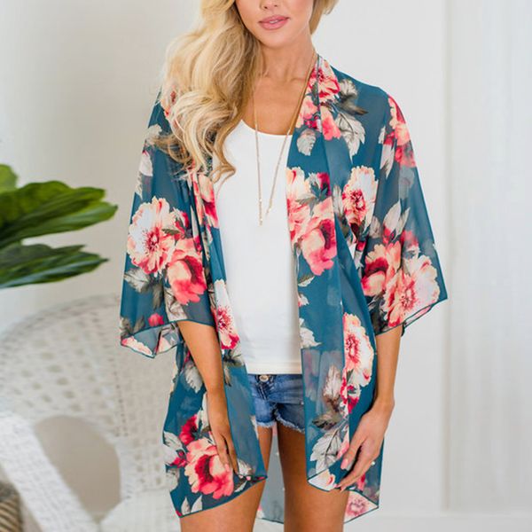 womens chiffon blouse floral casual kimono loose cardigan coat shirt plus, White
womens chiffon blouse floral casual kimono loose cardigan coat shirt plus, White