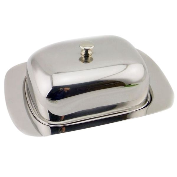 stainless steel butter dish box container cheese server storage keeper tray with lid kitchen dinnerware dishes plates
stainless steel butter dish box container cheese server storage keeper tray with lid kitchen dinnerware dishes plates