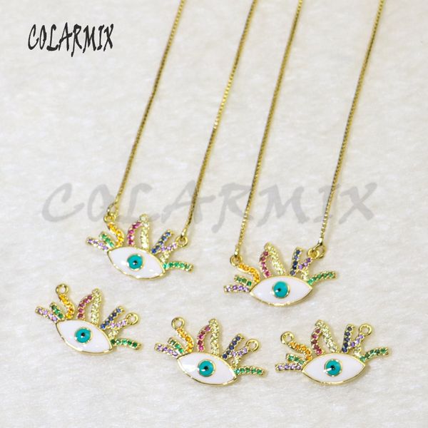 8 pcs enamel &zircon eye pendant jewelry necklace gift for lady for colorful enamel pendant wholesale jewelry 5966, Silver
8 pcs enamel &zircon eye pendant jewelry necklace gift for lady for colorful enamel pendant wholesale jewelry 5966, Silver