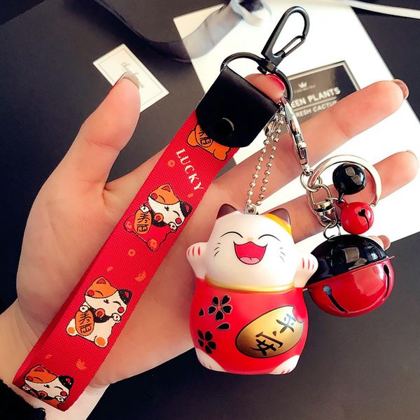 cute lucky cat dollo keychain fashion bell pendant for women bag charms ornament phone wristband key chain car keyrings, Silver
cute lucky cat dollo keychain fashion bell pendant for women bag charms ornament phone wristband key chain car keyrings, Silver