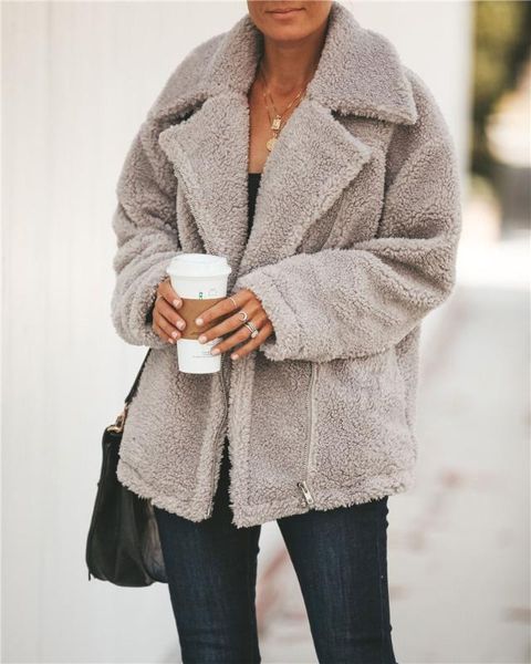 new autumn and winter 2020 models, thickened fashion zipper pockets, long-sleeved women's , plush jackets, Black
new autumn and winter 2020 models, thickened fashion zipper pockets, long-sleeved women's , plush jackets, Black
