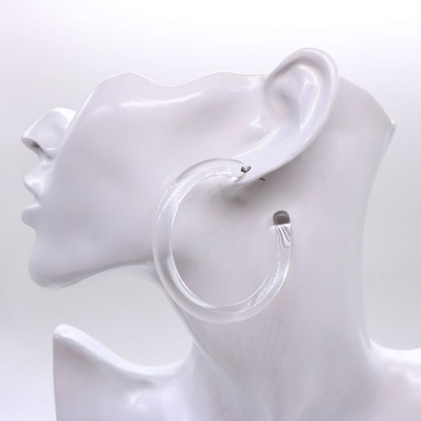 ujbox 2019 korean transparent acrylic resin earrings women clear hoop earrings geometric half circle, Golden;silver
ujbox 2019 korean transparent acrylic resin earrings women clear hoop earrings geometric half circle, Golden;silver