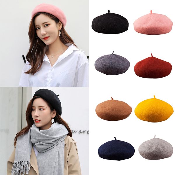lady spring winter berets hat painter style hat women wool vintage berets solid color caps female bonnet warm cap headwear, Blue;gray
lady spring winter berets hat painter style hat women wool vintage berets solid color caps female bonnet warm cap headwear, Blue;gray