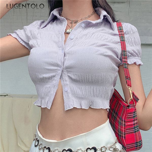lugntolo лета женщин футболки sexy короткими рукавами кардиган плиссе slim fit tops твердая нагрудные однобортный моды футболки, White
lugntolo лета женщин футболки sexy короткими рукавами кардиган плиссе slim fit tops твердая нагрудные однобортный моды футболки, White