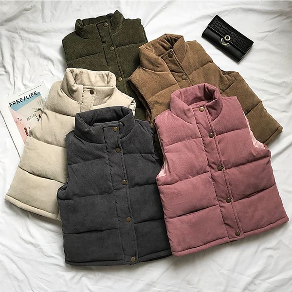 autumn winter coat women vest 2019 solid stand collar thick sleeveless jacket vest casual cotton padded waistcoat for women, Black;white
autumn winter coat women vest 2019 solid stand collar thick sleeveless jacket vest casual cotton padded waistcoat for women, Black;white