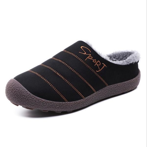 large size 36-48 men womens shoes half slippers plus velvet warm winter thick slippers for sale, Black
large size 36-48 men womens shoes half slippers plus velvet warm winter thick slippers for sale, Black